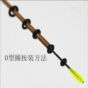 O型环散装O型圈过线管密封圈橡胶圈钓鱼的小配件渔具钓鱼配件导环