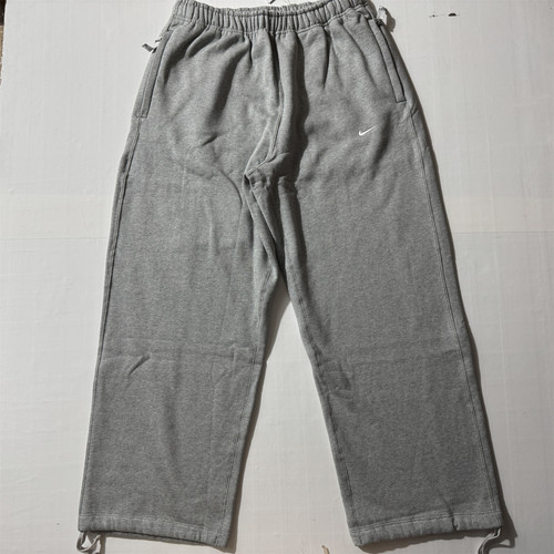 Nike/耐克 男子加绒加厚保暖运动休闲直筒阔腿抽绳长裤FN3343-063