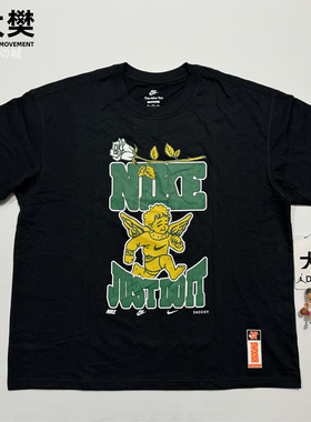 Nike/耐克 男子小天使印花运动休闲纯棉短袖T恤 FD1323-010-100