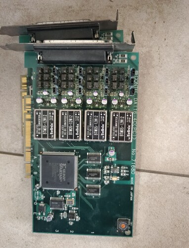 CONTEC DA116-4C(PCI) NO.7168D 采集卡，二手成色如图。
