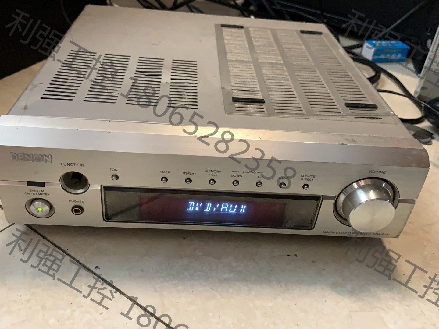 天龙dra-f101功放,功能正常,成色一般,掉了一个旋钮