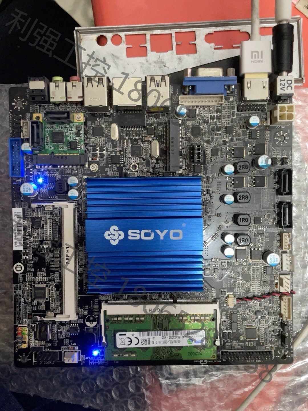 梅捷soyo n3160itx主板,功能正常,成色一般,有原