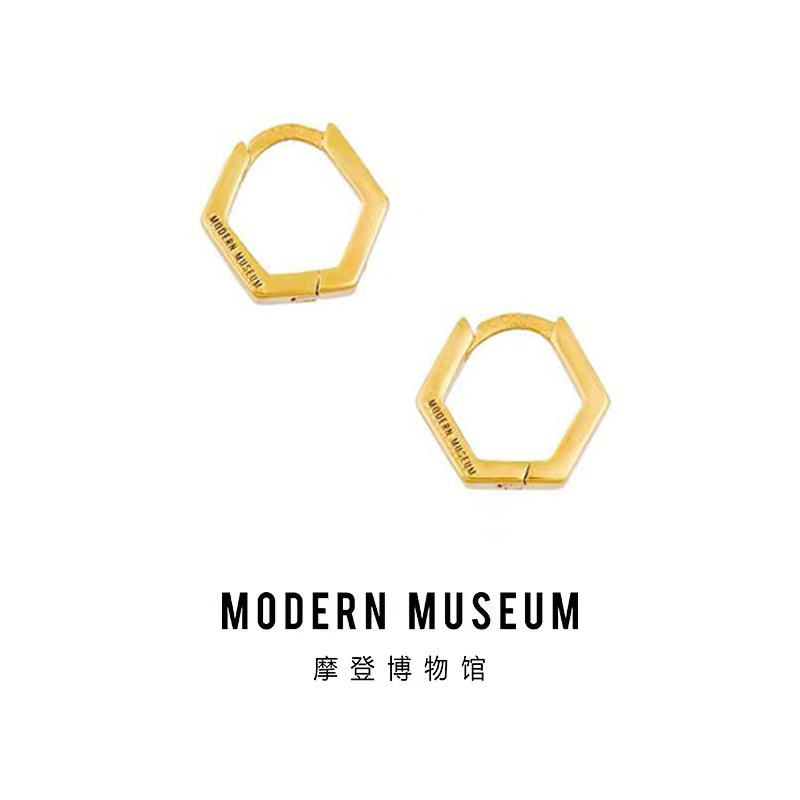 张瑶推荐款摩登博物馆ModernMuseum极简系列几何五边形耳环