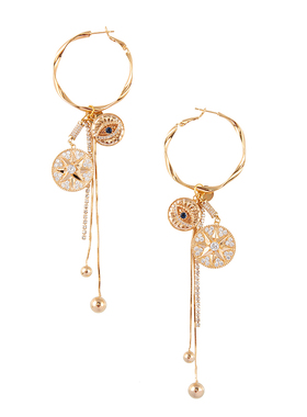 MODERNMUSEUM摩登博物馆恶魔之眼系列水晶欧美气质耳环百搭轻奢