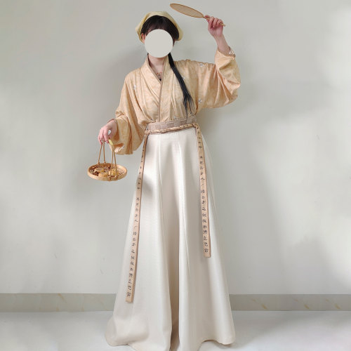 【观止织造｜竹简】晋制汉服晋襦交窬裙印花人棉日常简约通勤文艺