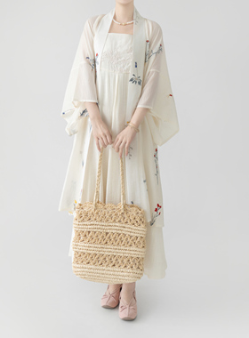 【观止织造｜森树长干寺背心】宋制汉服满绣天丝百搭日常文艺森系