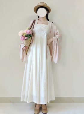 【观止织造｜粉雾】唐制西汉汉服法门寺披衫直裾襌衣人棉晕染日常