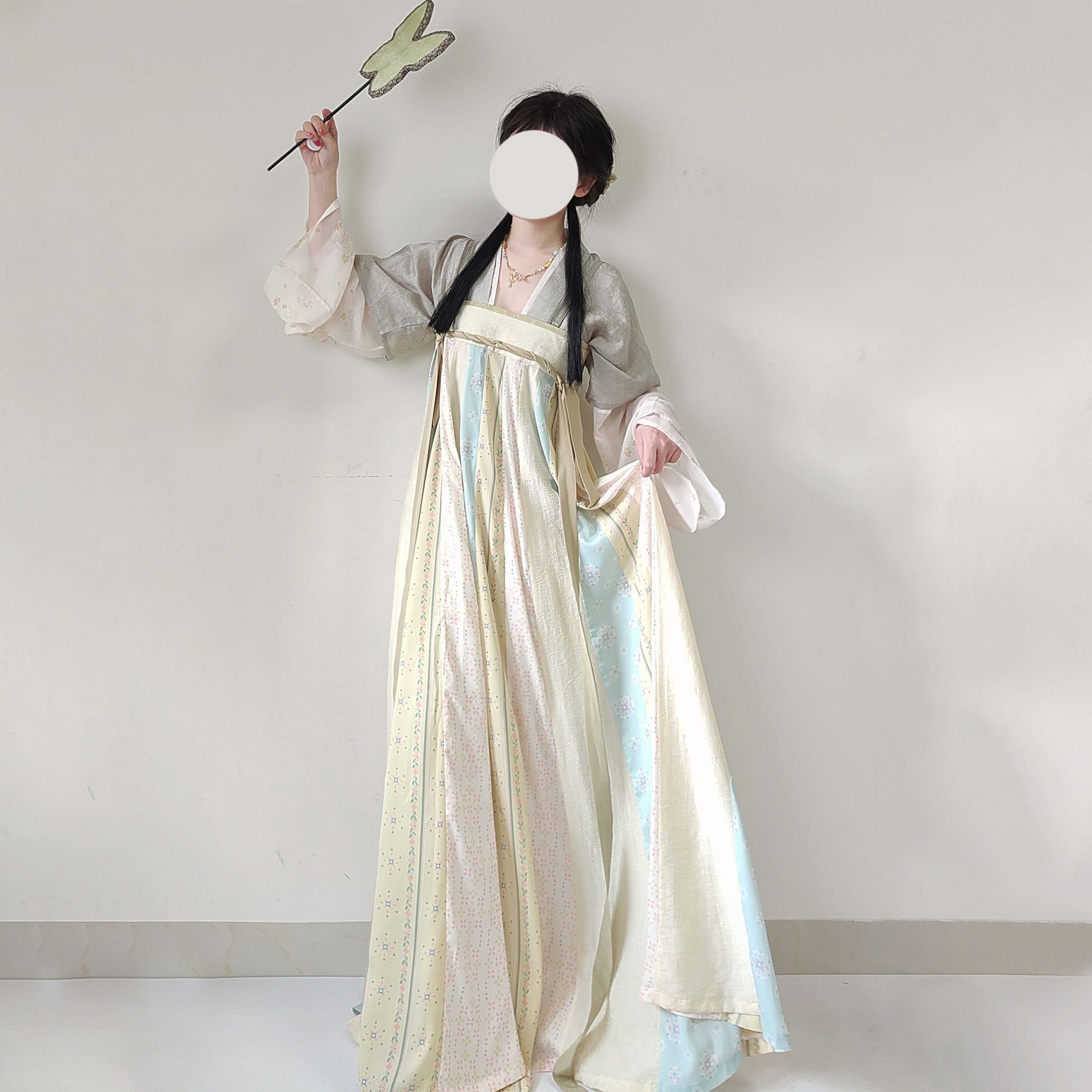 【观止织造｜泽芬】唐制汉服唐背子对襟衫36破齐胸交窬裙春夏日常