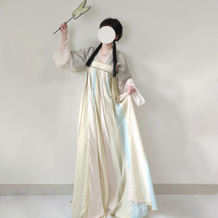 唐制汉服唐背子对襟衫 36破齐胸交窬裙春夏日常 观止织造｜泽芬