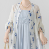 观止织造｜森树万历圆领长衫 明制汉服满绣天丝简约日常风防晒