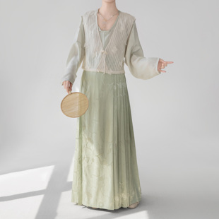 【观止织造|泠泠】唐制明制汉服唐背心垂领衫马面裙混搭文艺日常