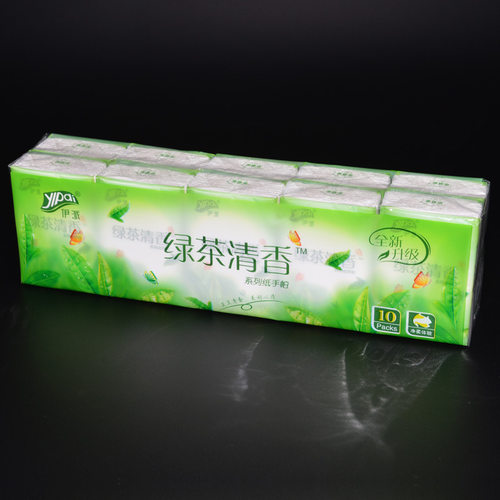 1条10包手帕纸绿茶清香原木3层迷你小包便携式加香餐巾纸面巾纸巾