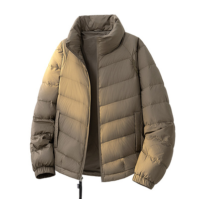 90绒轻薄保暖立领短款羽绒服