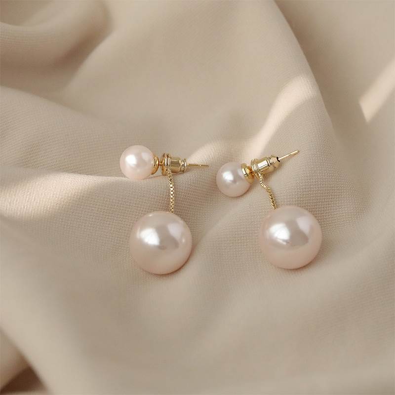 18K金轻奢珍珠999纯银针耳环