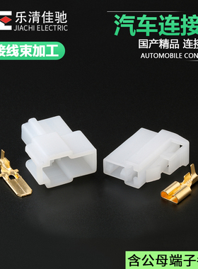 DJ7022A-6.3-11/21 车用连接器2孔2p 国产6070-2471 6070-2481