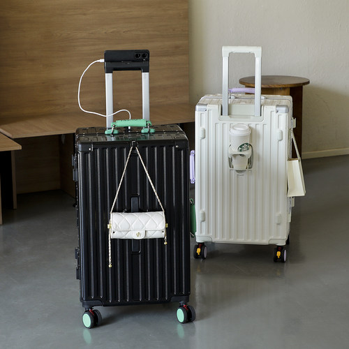 三七开大容量行李箱结实耐用铝框拉杆箱加厚商务旅行箱学生密码箱