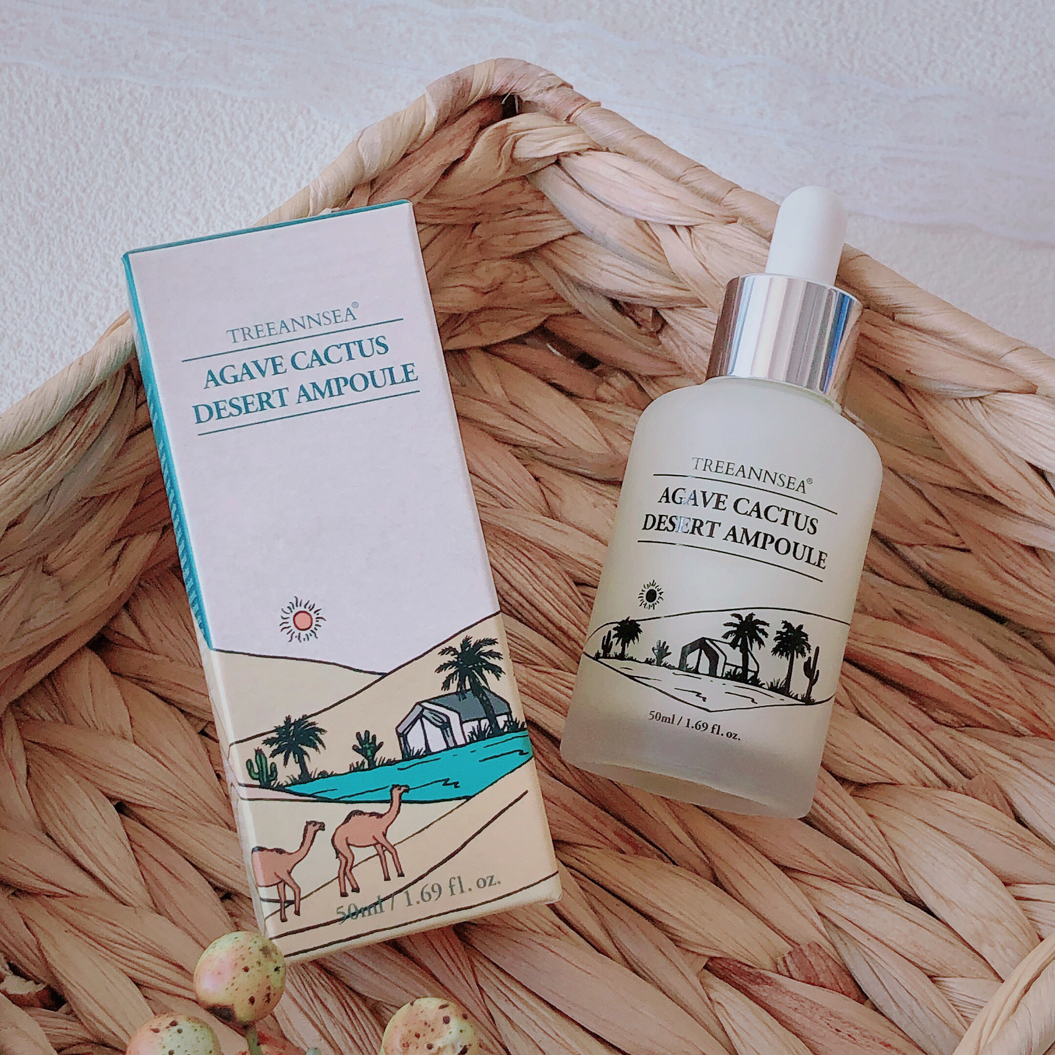 看日期!韩国TREEANNSEA龙舌兰仙人掌精华液50ml