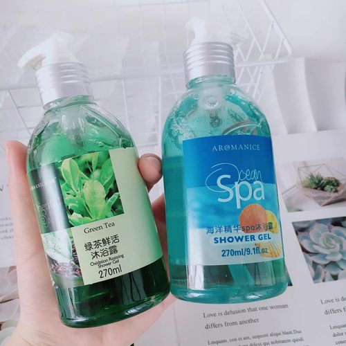 宝藏清爽沐浴 夏天就要酷爽~乐家绿茶鲜活海洋精华spa沐浴露270ml