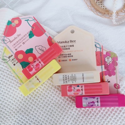 看日期~小蜜F果优倍润护唇膏滋润保湿果味无色润唇膏口红打底4g