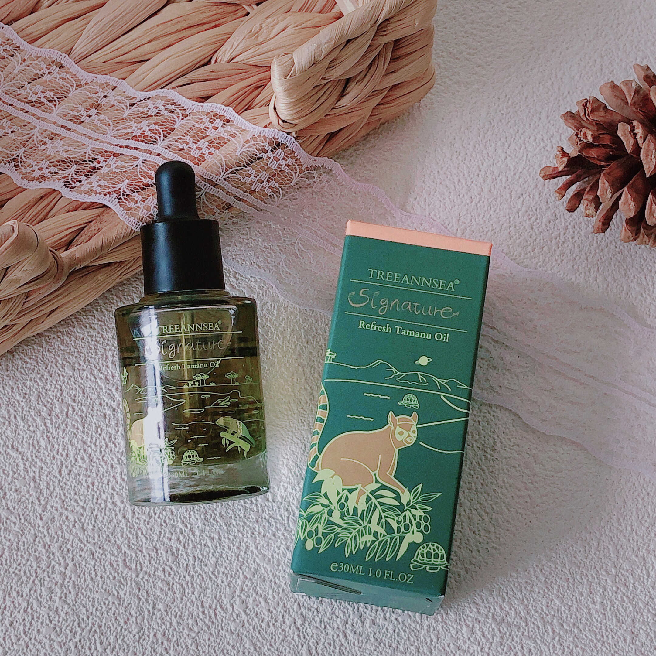 看日期~韩国TREEANNSEA清爽琼崖海棠精油面部精华油30ml