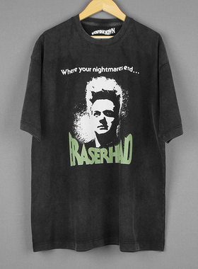 橡皮头大卫林奇Eraserhead电影短袖纯棉水洗长袖美式休闲男T恤