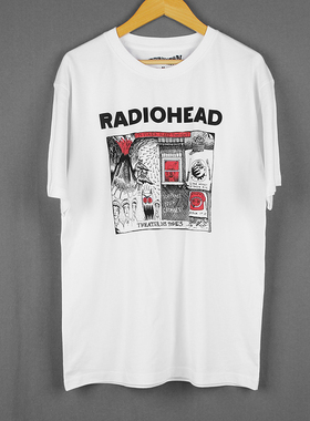Radiohead电台司令另类摇滚短袖T恤纯棉宽松纯棉休闲宽松T-Shirt