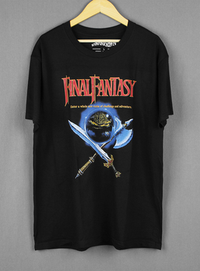 最终幻想Final Fantasy怀旧80游戏塞尔达传说短袖8BIT印花纯棉T恤