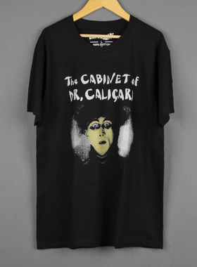 卡里加里博士的小屋Dr. Caligari电影纯棉水洗长袖短袖男宽松T恤