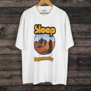 T恤 石人厄运金属摇滚乐队科幻小众纯棉宽松短袖 Sleep Dopesmoker