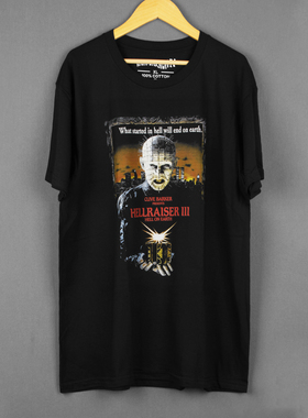 养鬼吃人钉子头T恤猛鬼追魂周边短袖Hellraiser纯棉日常穿搭潮流