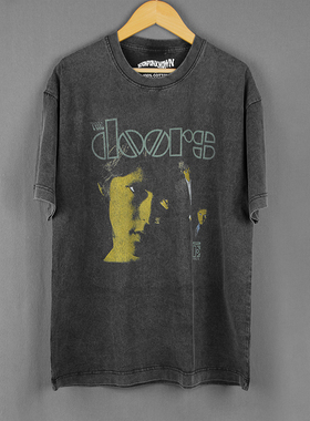 The Doors大门乐队吉姆莫里森迷幻摇滚复古水洗短袖男T恤T-Shirt