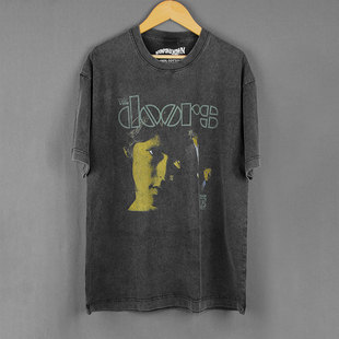 Shirt 男T恤T The Doors大门乐队吉姆莫里森迷幻摇滚复古水洗短袖