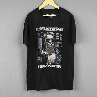 短袖 终结者 Terminator施瓦辛格电影纯棉复古水洗长袖 Shirt T恤