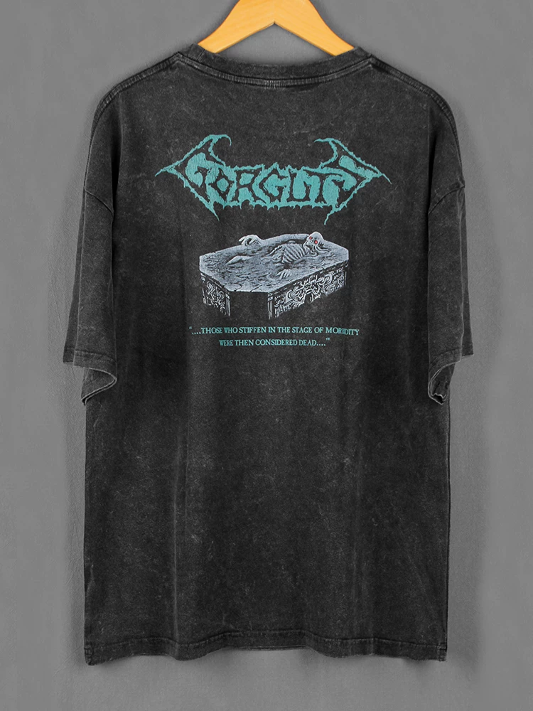 Gorguts Considered Dead death metal чистый хлопок стирка off-shoulder тяжелый ретро мужская футболка с коротким рукавом