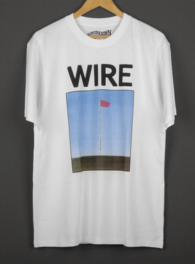 Wire Pink Flag New Wave Punk 朋克新浪潮纯棉短袖印花白色男T恤