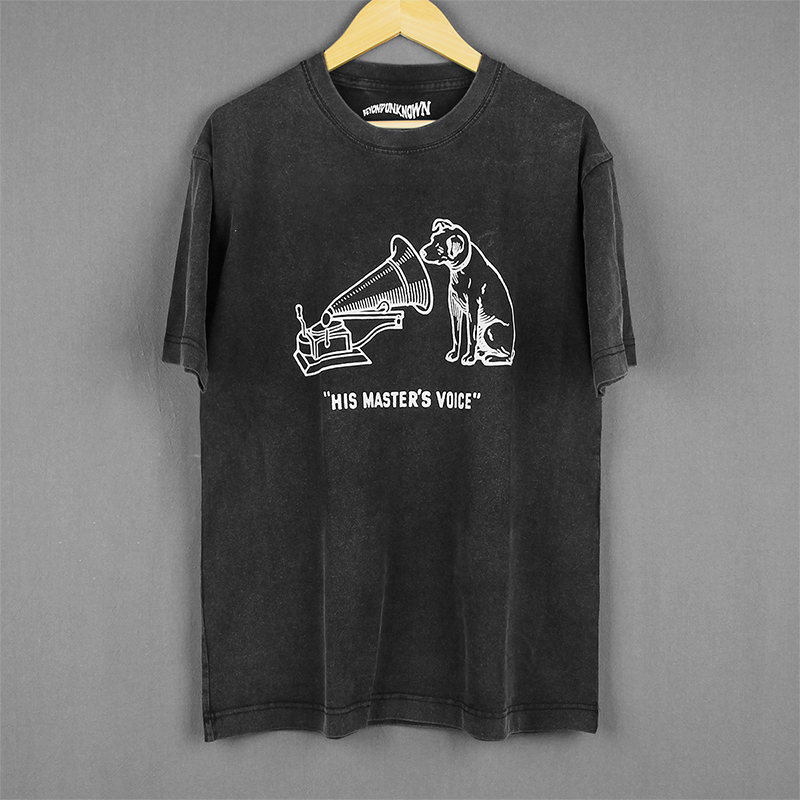 His Master's Voice T恤 主人的声音印花纯棉水洗长袖短袖T-Shirt 男装 T恤 原图主图