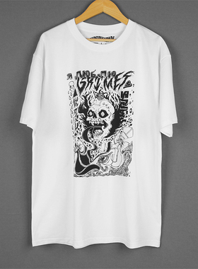 Grimes Visions Claire Boucher 4AD黑白纯棉短袖美式休闲短袖T恤