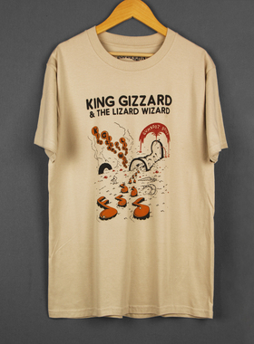 King Gizzard The Lizard Wizard迷另类摇滚字母短袖男T女恤Shirt