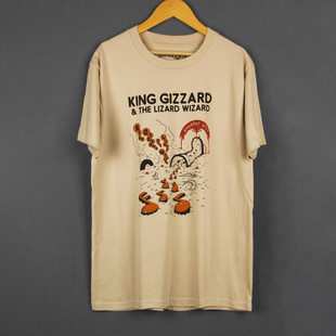 Wizard迷另类摇滚字母短袖 King Lizard The 男T女恤Shirt Gizzard