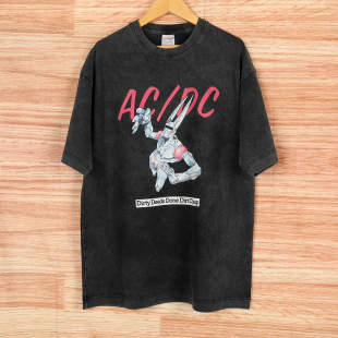 JOJO 男T恤Shirt 奇妙冒险ACDC荒木飞吕彦大总统D4C水洗纯棉短袖