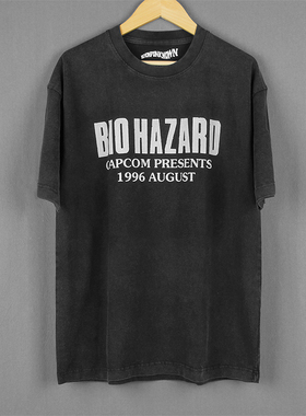 生化危机Biohazard Resident Evil游戏纯棉水洗短袖日常休闲男T恤