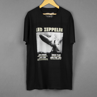 Zeppelin 休闲T T恤 短袖 Shirt 齐柏林飞艇摇滚乐队水洗长袖 Led