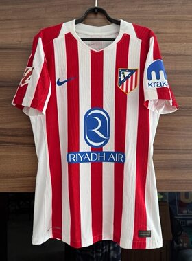 Nike耐克2025新款马德里竞技主场球员版adv短袖足球服HJ4541-614