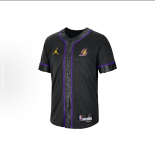 洛杉矶刺绣网眼嘻哈棒球服DR2407 010 湖人队棒球衫 Jordan