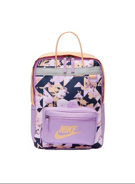 耐克Nike Tanjun印花紫色花卉涤纶双肩包 CW9267-410-589