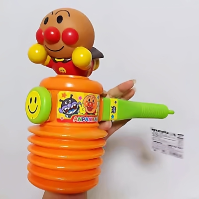 日本进口面包超人PINOCCHIO敲敲锤子敲打玩具宝宝儿童声音响亮榔