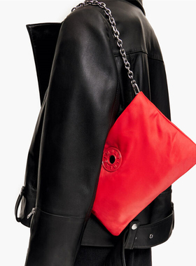 芭比粉单肩 外贸 尾BIMBA LOLA西班牙红色女包信封链条方形腋下包