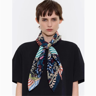 款 BIMBA 豹纹条纹印花加大围巾丝巾 西班牙潮牌女式 春夏季 LOLA