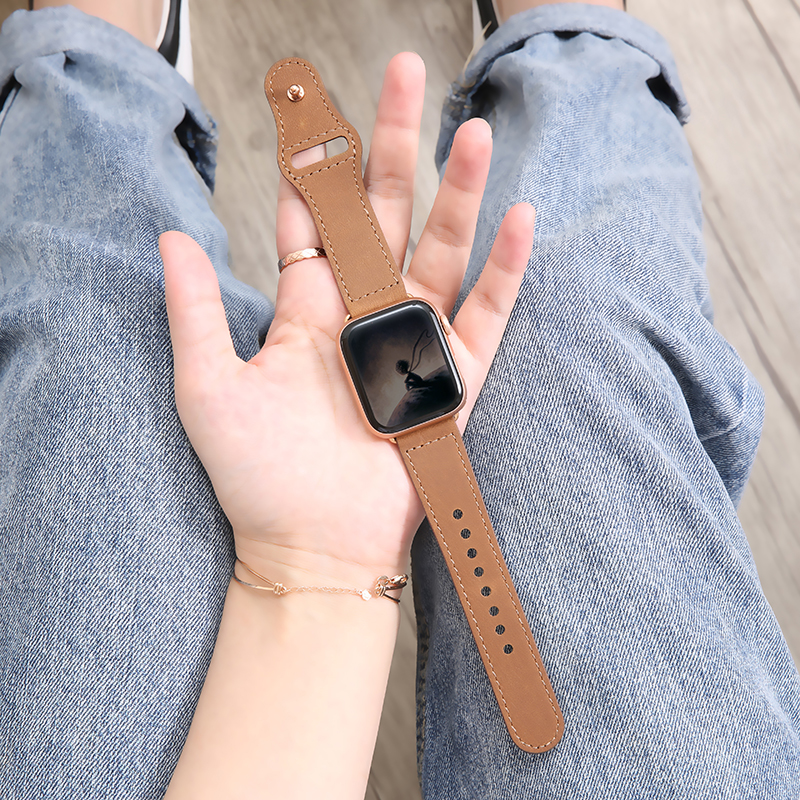 适用表带真皮创意潮代苹果手表