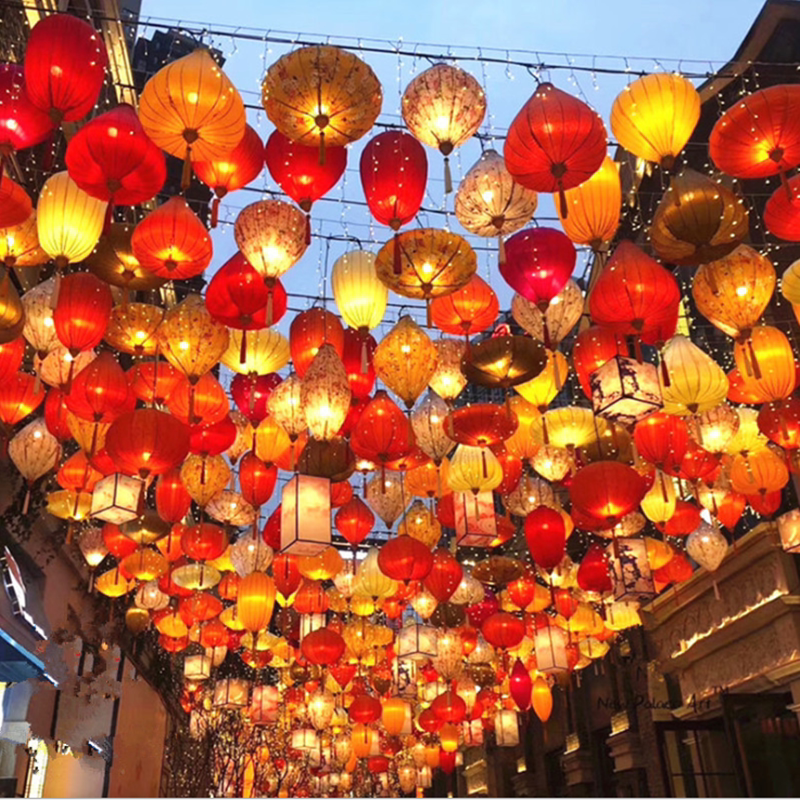 新年灯笼挂饰户外防水异形宫灯网红灯笼仿古中式灯笼越南钻石灯笼